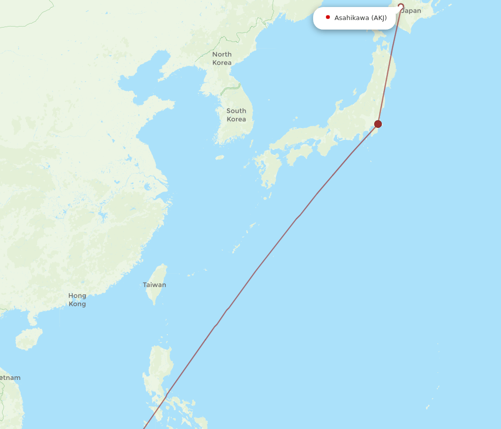 BKI-AKJ flight routes