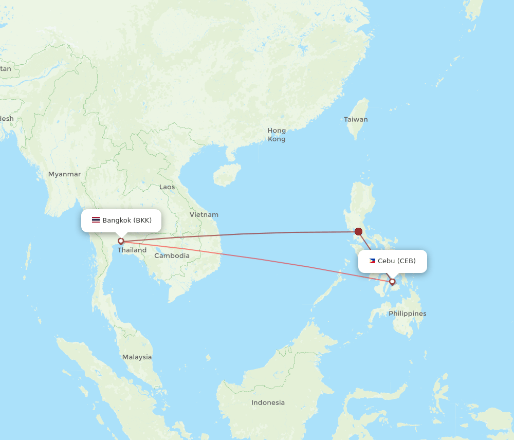 BKK-CEB flight routes
