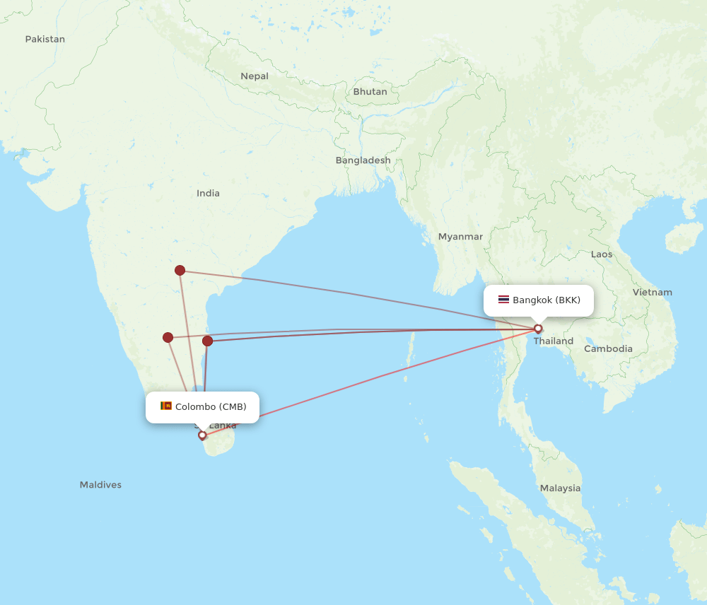 BKK-CMB flight routes