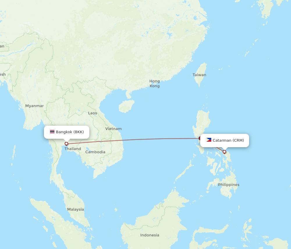 BKK-CRM flight routes