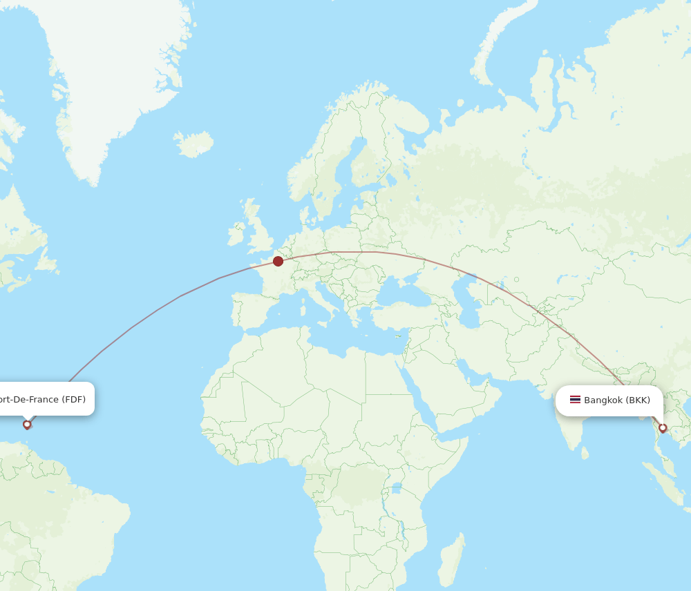BKK-FDF flight routes