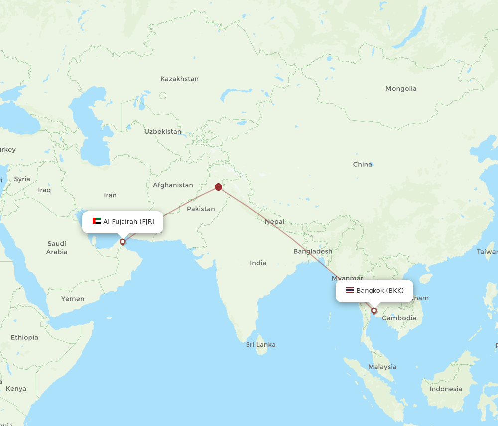 BKK-FJR flight routes