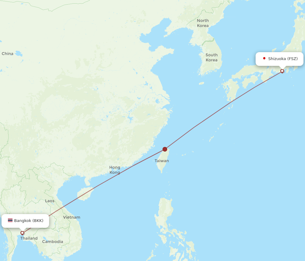 BKK-FSZ flight routes