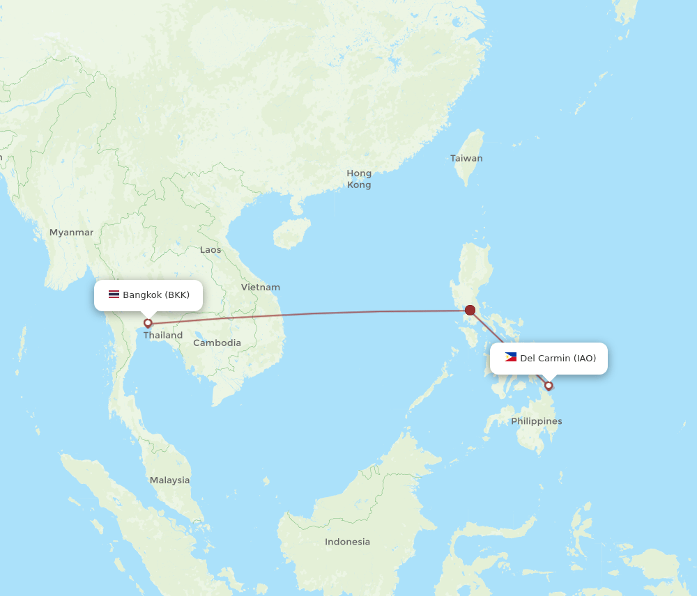 BKK-IAO flight routes