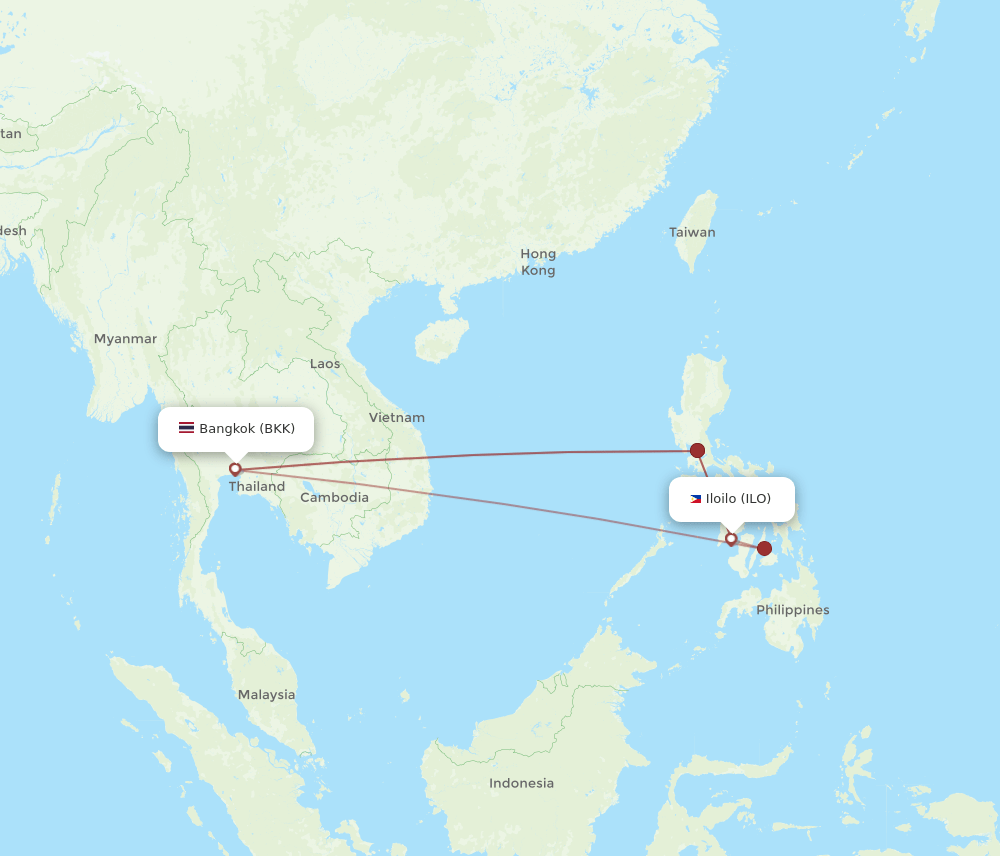 BKK-ILO flight routes