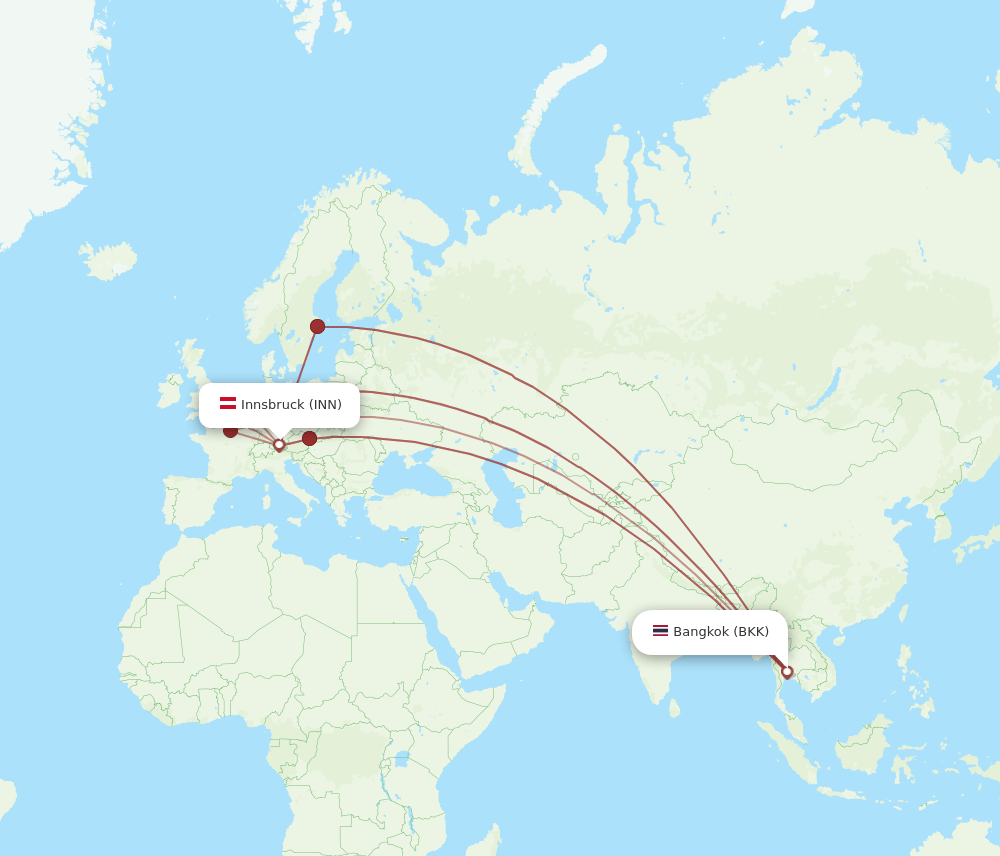 BKK-INN flight routes