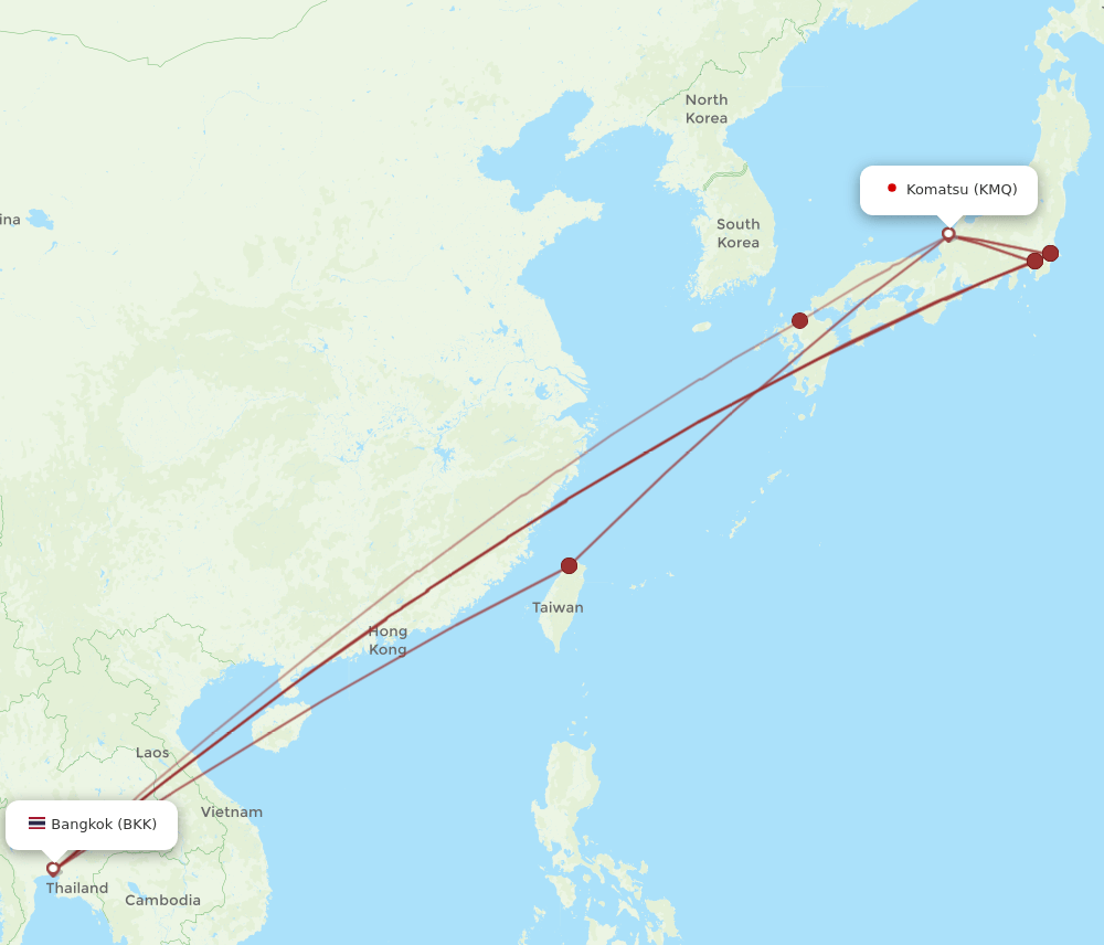 BKK-KMQ flight routes