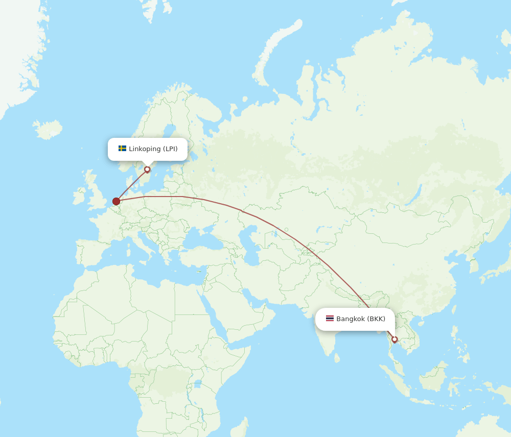 BKK-LPI flight routes