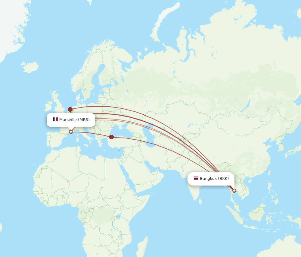 BKK-MRS flight routes