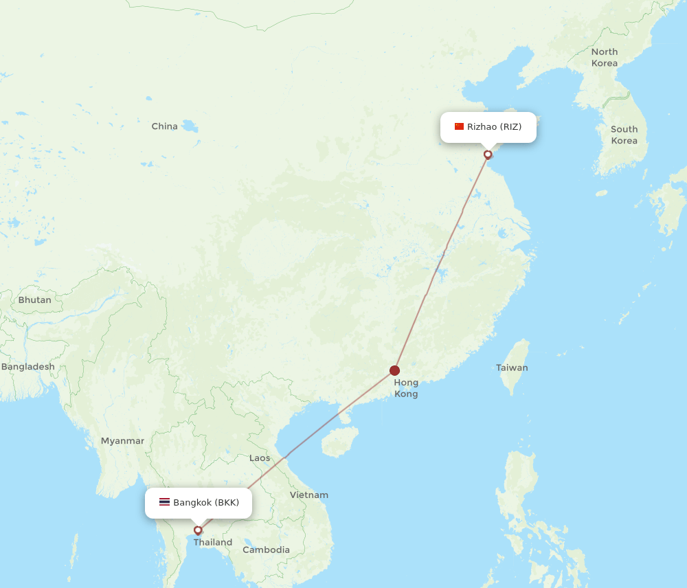 BKK-RIZ flight routes