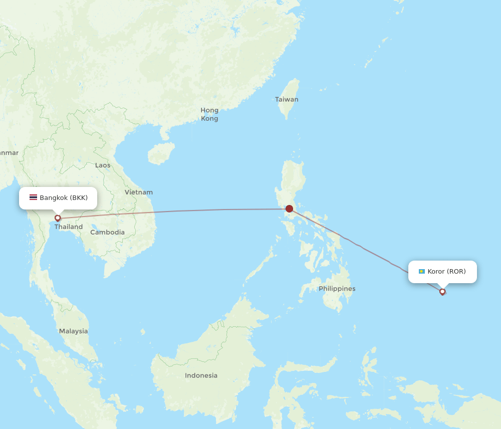 BKK-ROR flight routes