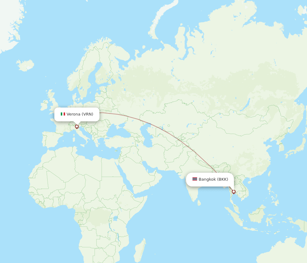 BKK-VRN flight routes