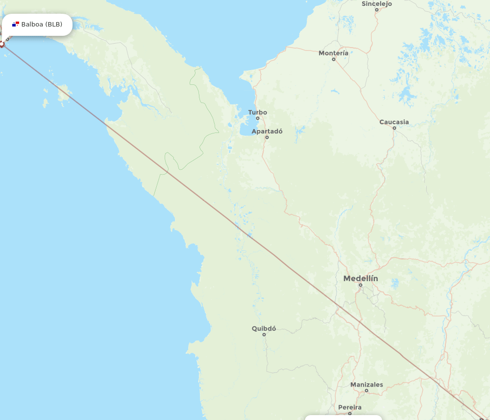 BLB-AXM flight routes