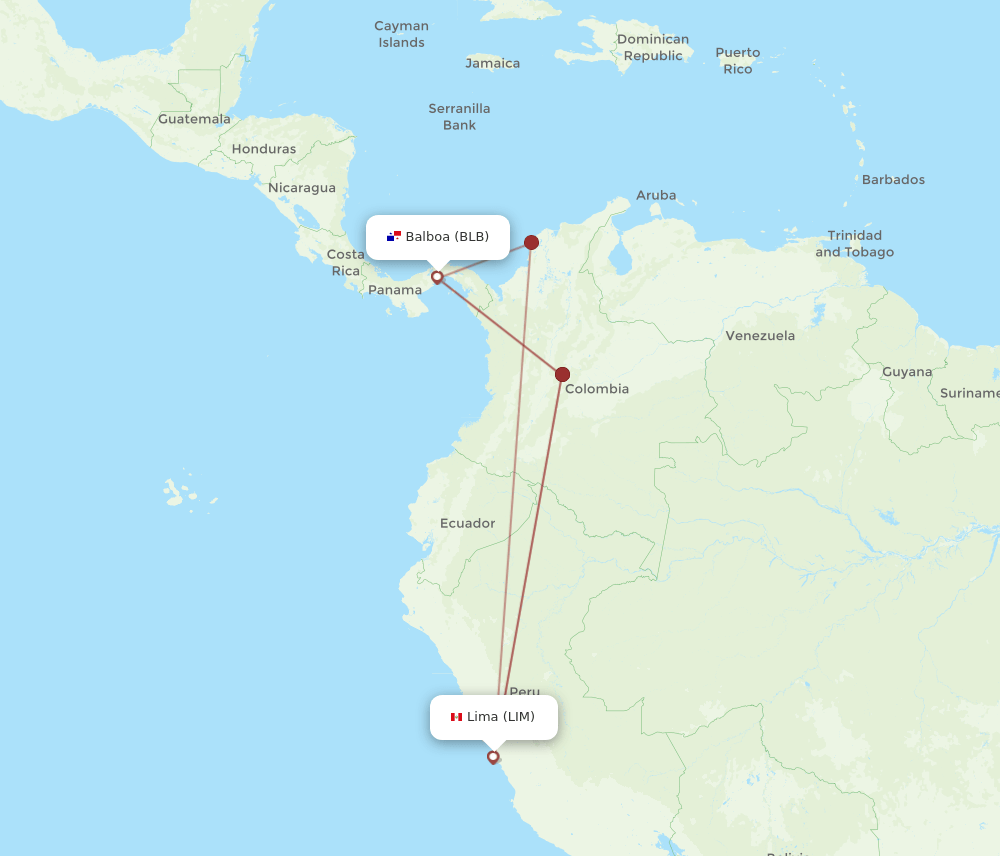 BLB-LIM flight routes