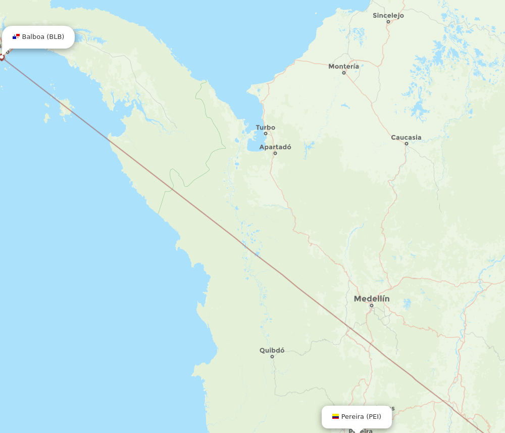 BLB-PEI flight routes