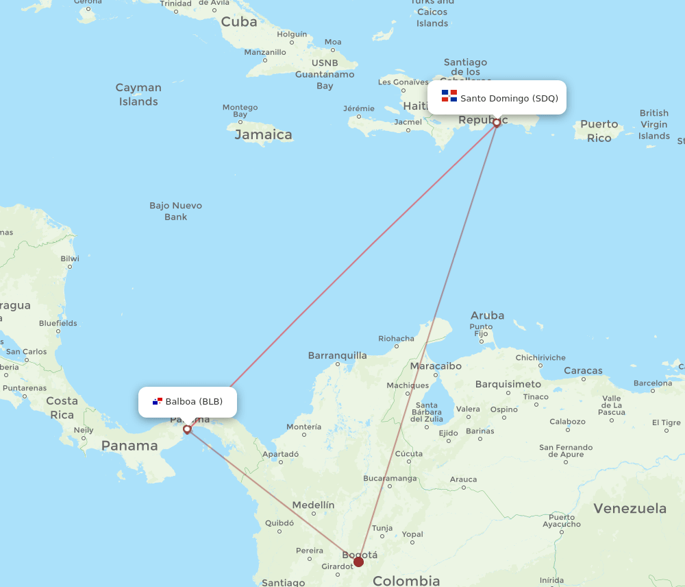 BLB-SDQ flight routes