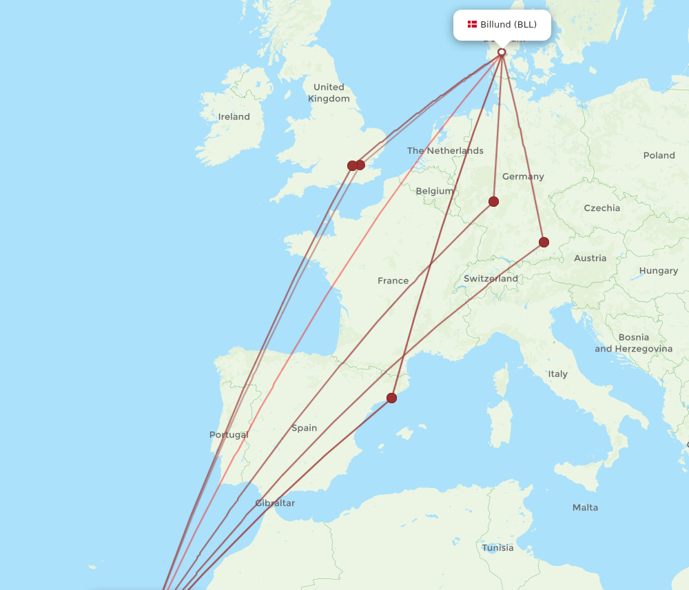BLL-ACE flight routes