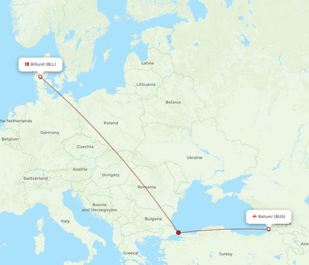BLL-BUS flight routes