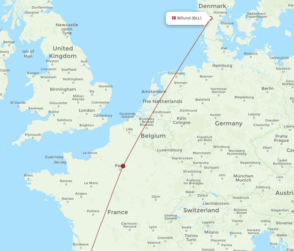 BLL-PUF flight routes