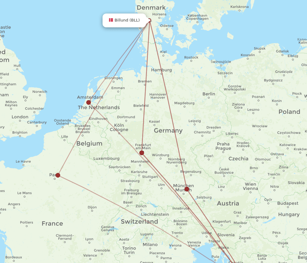 BLL-SPU flight routes