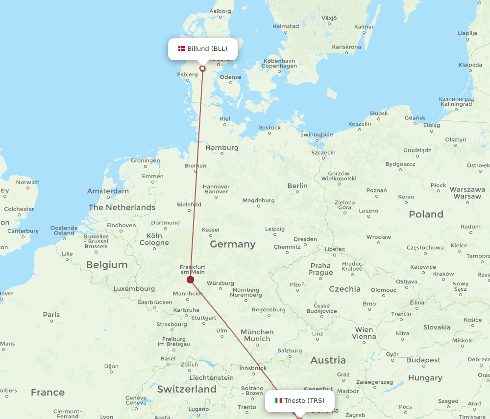BLL-TRS flight routes