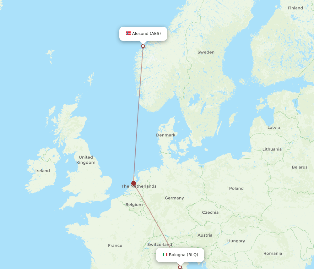BLQ-AES flight routes