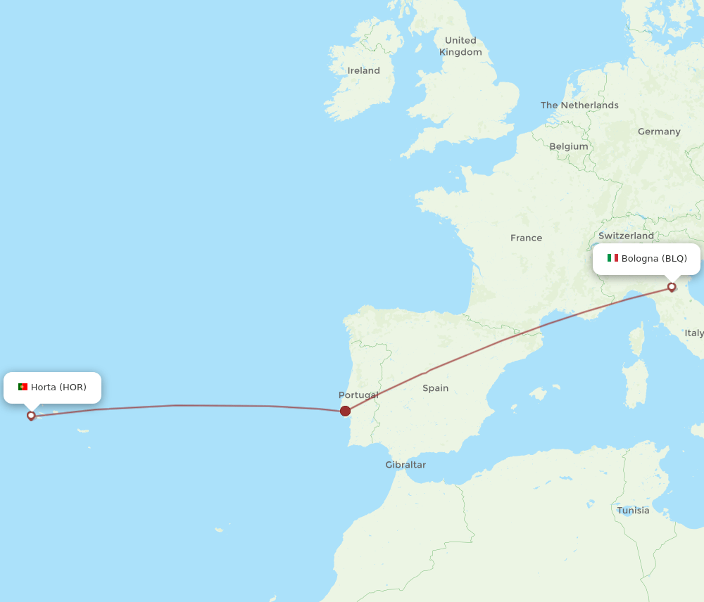 BLQ-HOR flight routes