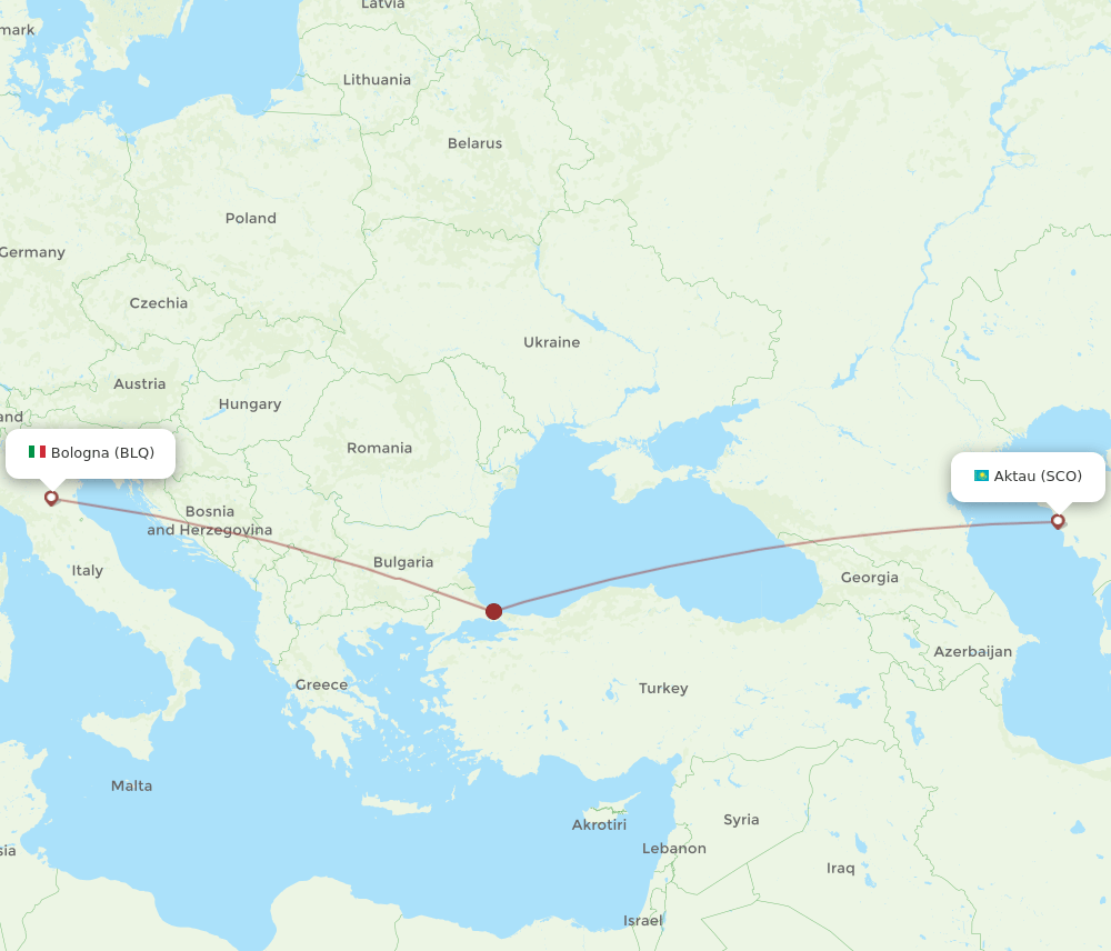 BLQ-SCO flight routes