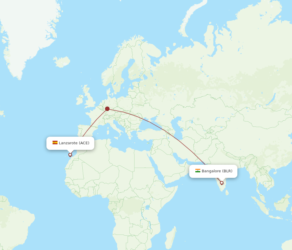BLR-ACE flight routes