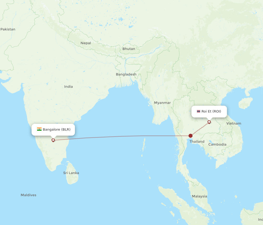 BLR-ROI flight routes