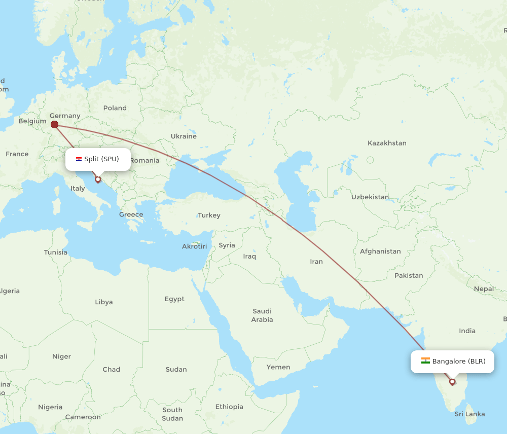 BLR-SPU flight routes