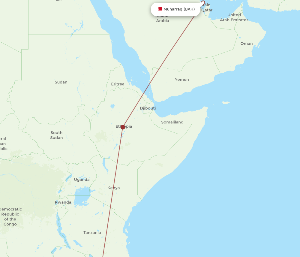 BAH to BLZ flights and routes map