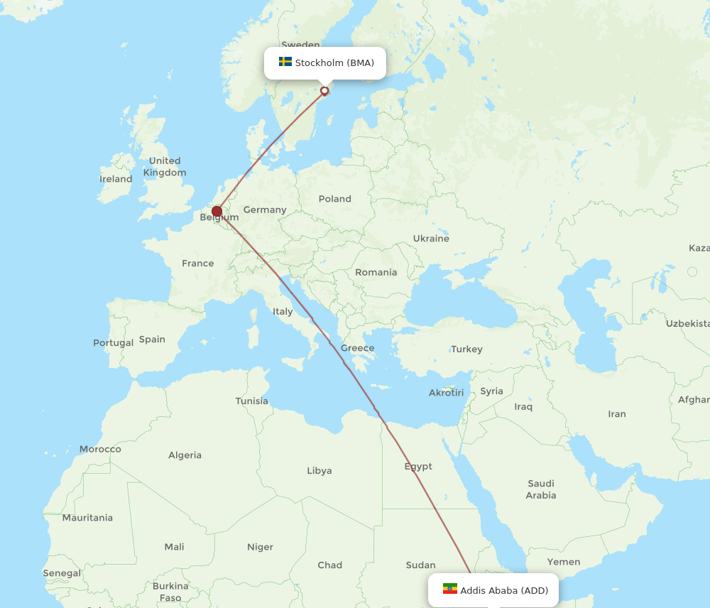 BMA-ADD flight routes
