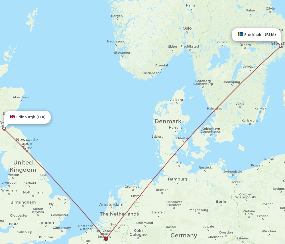 BMA-EDI flight routes
