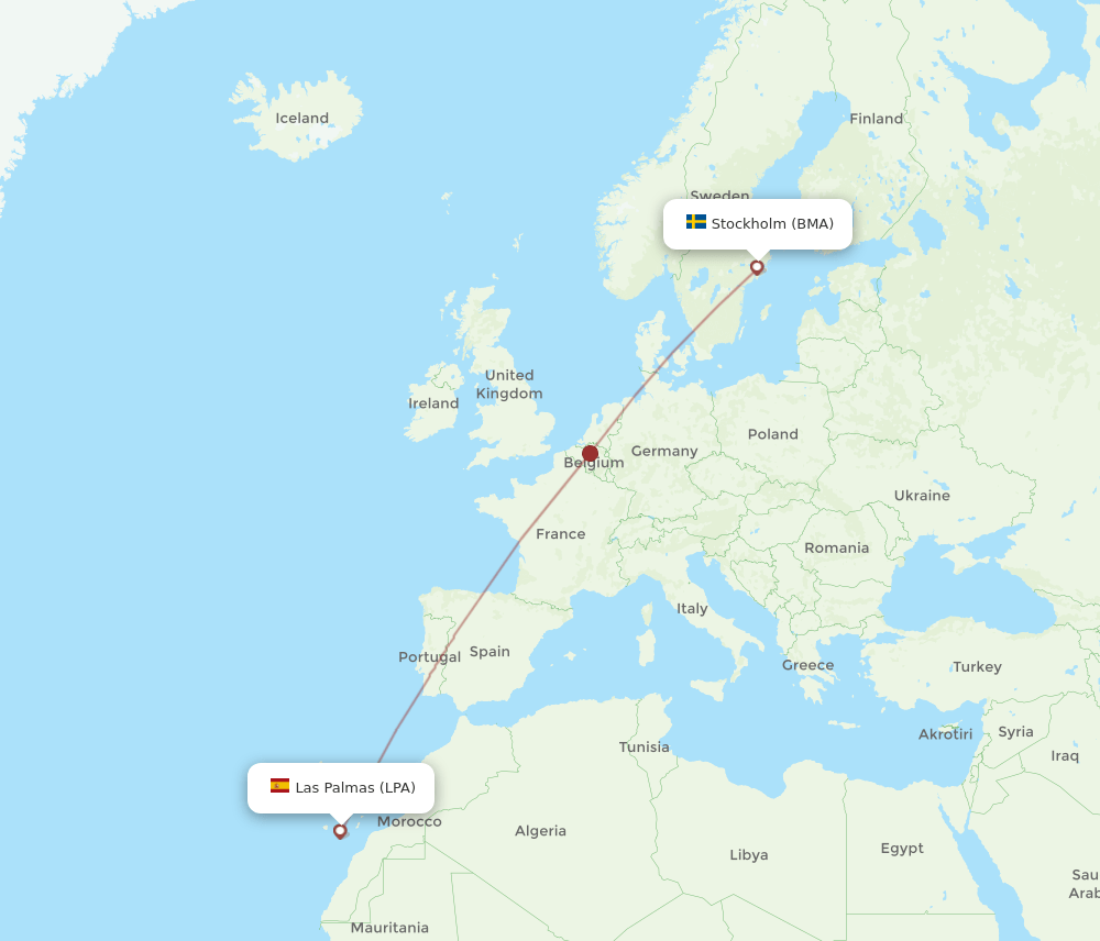 BMA-LPA flight routes