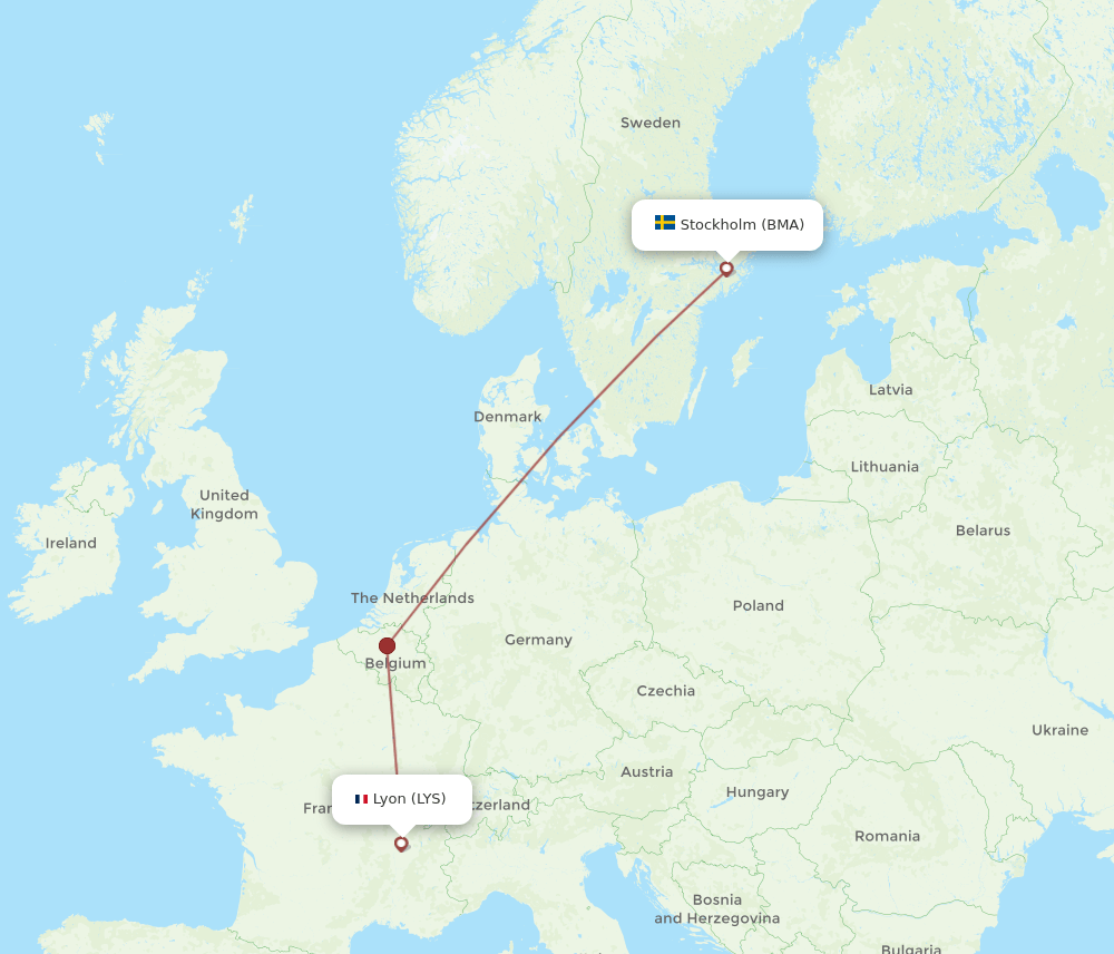 BMA-LYS flight routes