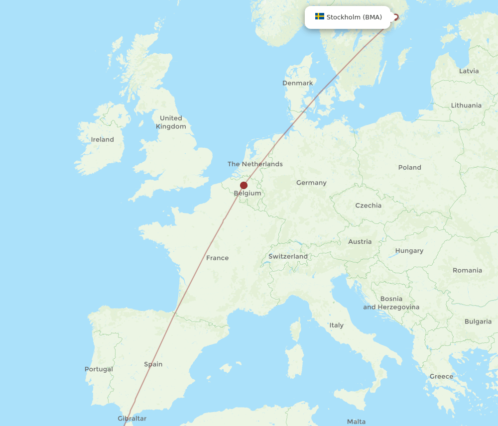 BMA-RAK flight routes