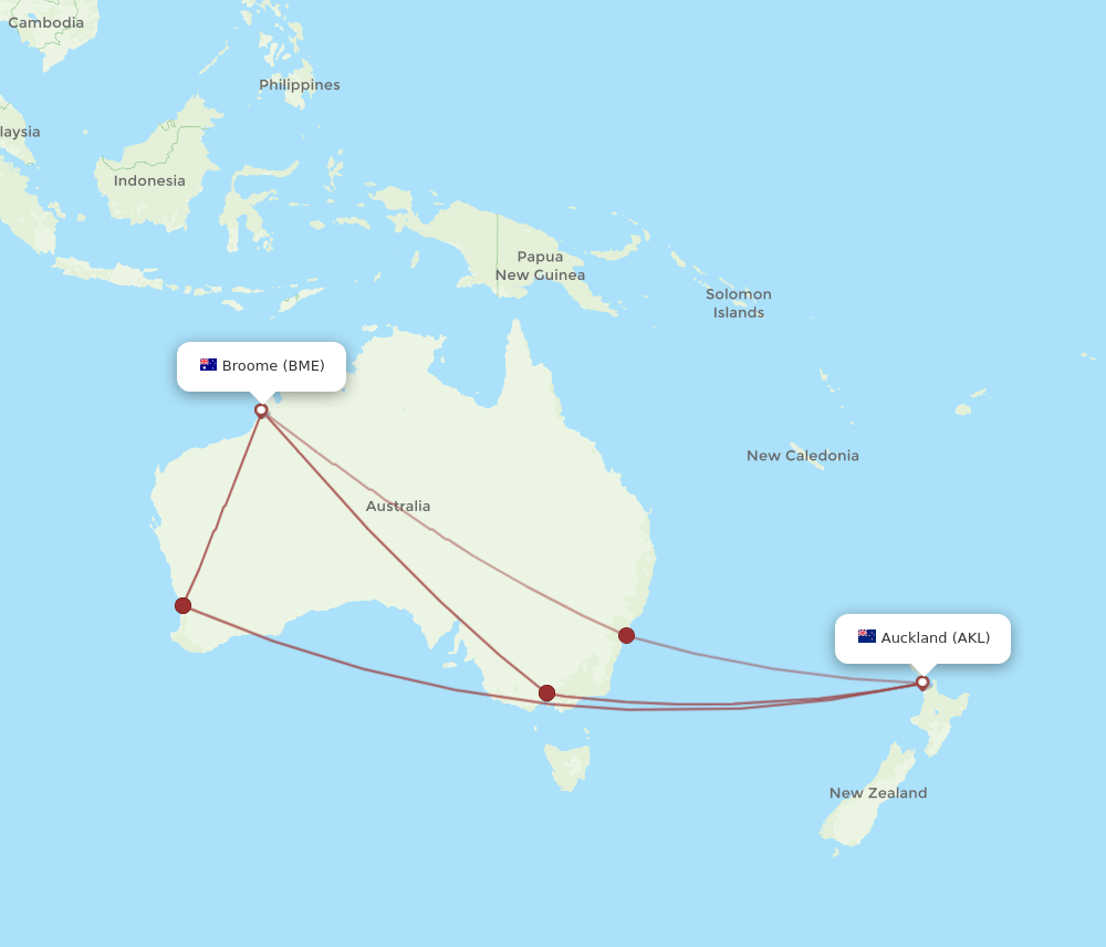 BME-AKL flight routes