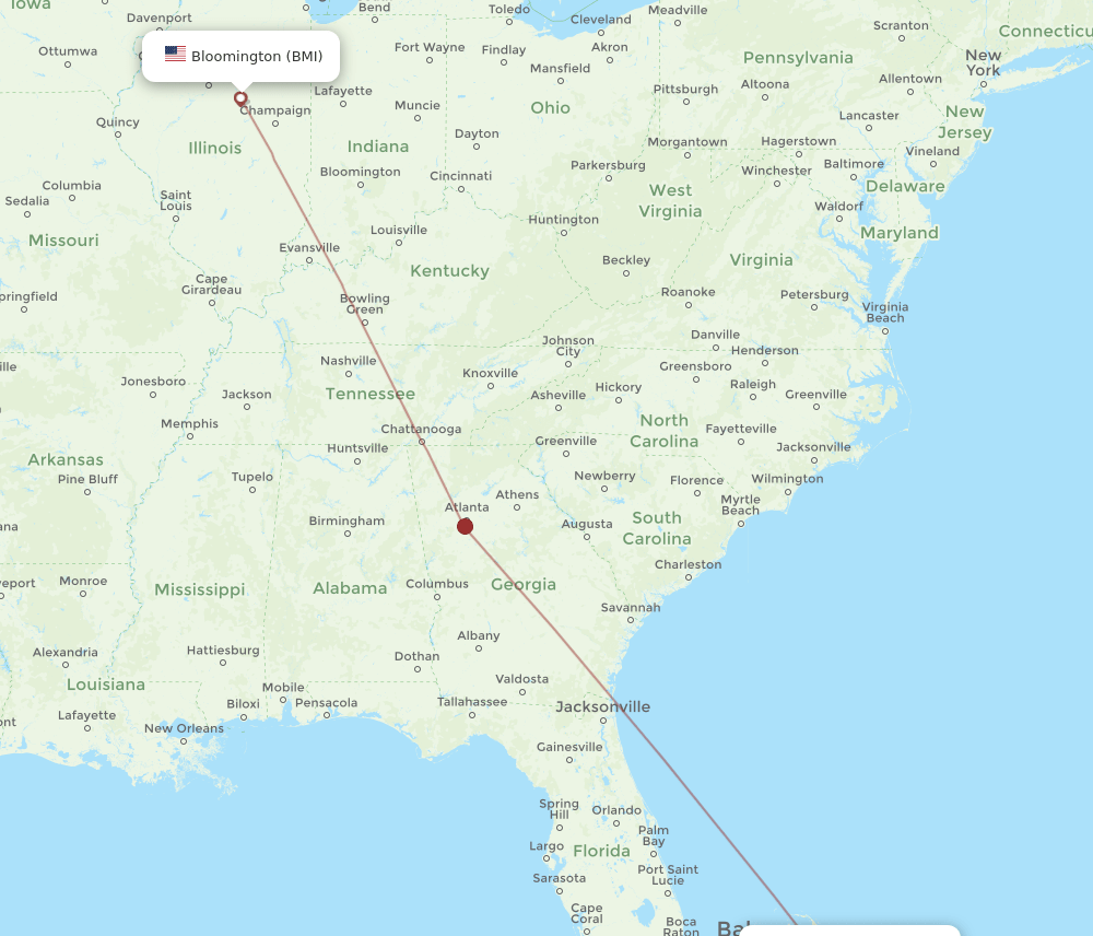 BMI-ELH flight routes