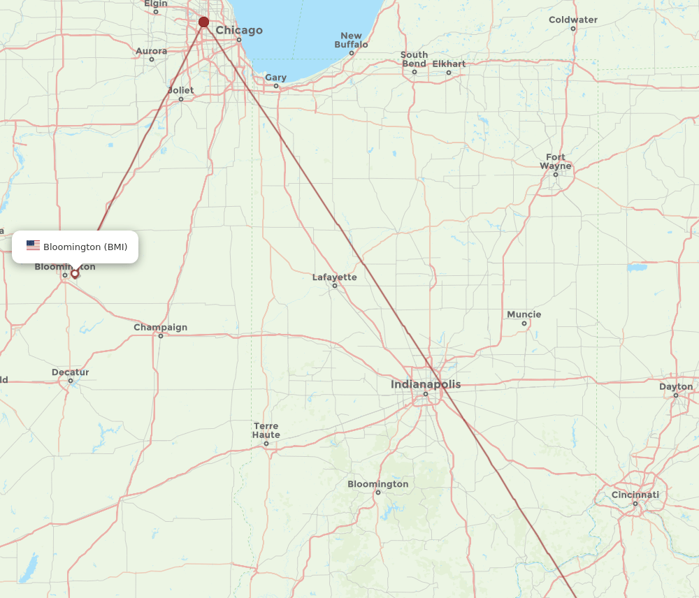 BMI-LEX flight routes