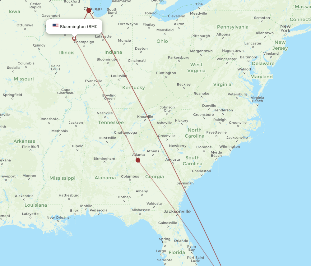 BMI-NAS flight routes