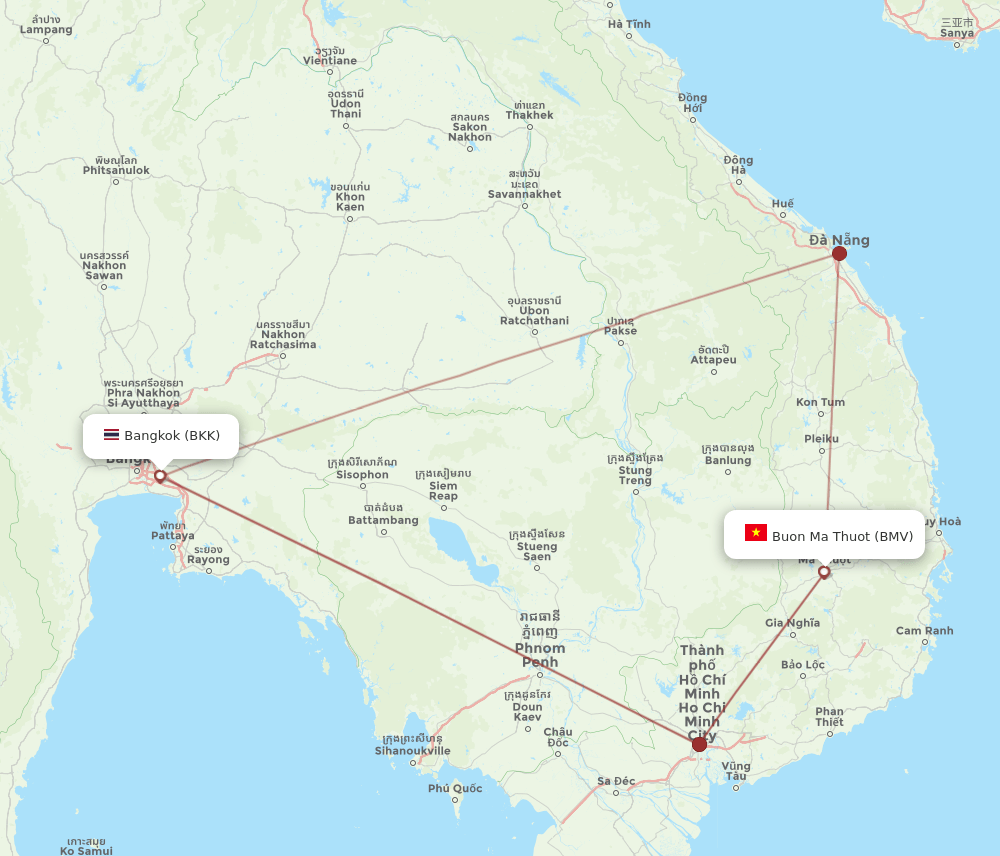 BMV-BKK flight routes