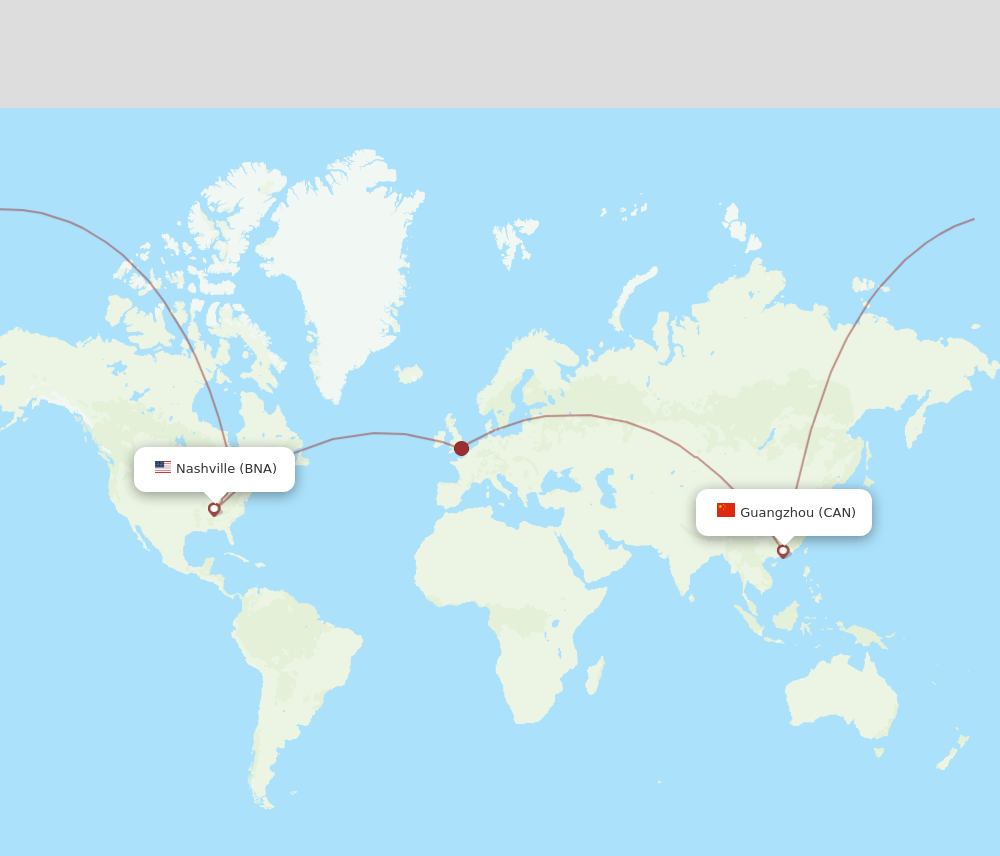 BNA-CAN flight routes