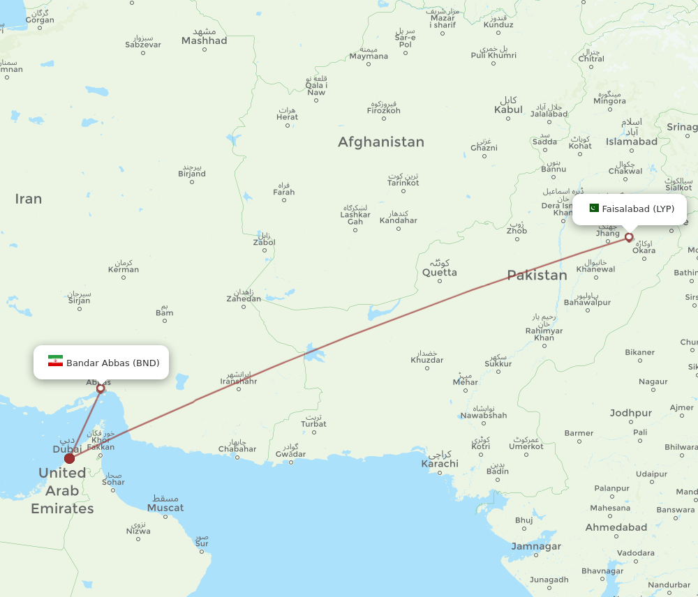 BND-LYP flight routes