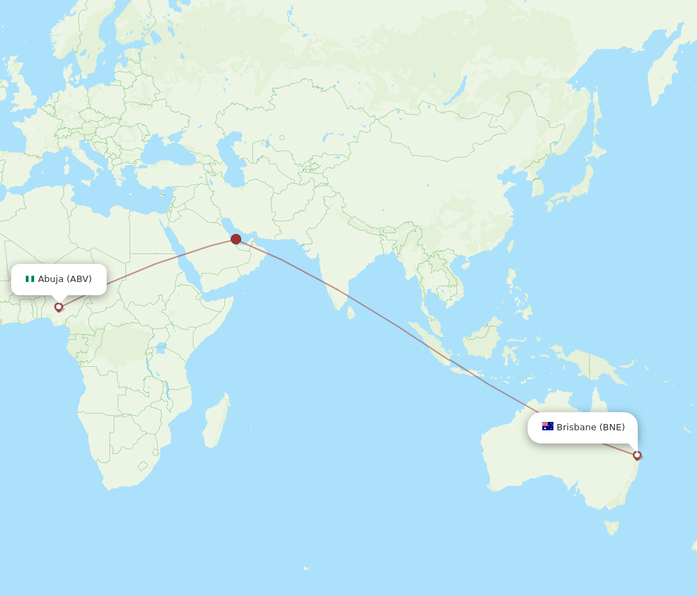 BNE-ABV flight routes