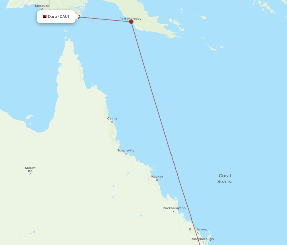 BNE-DAU flight routes