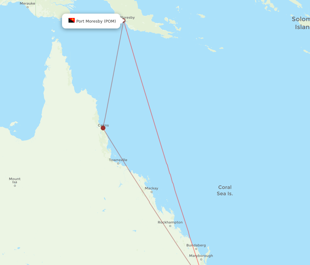 BNE-POM flight routes