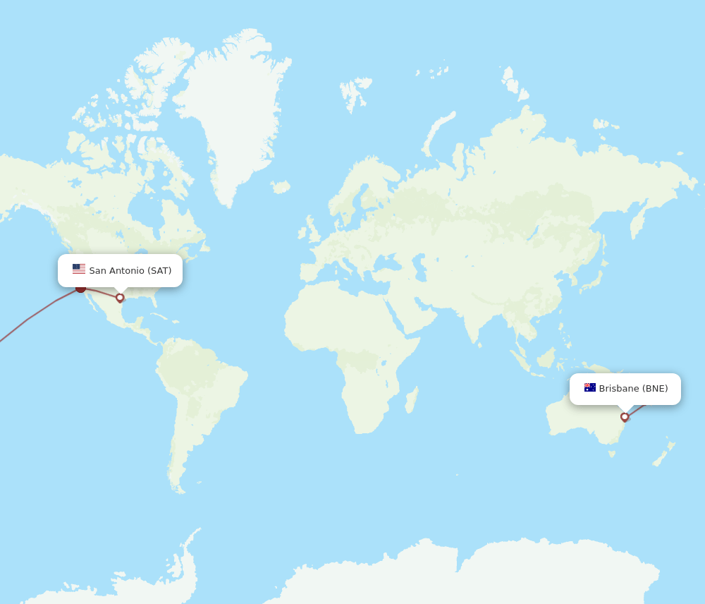 BNE-SAT flight routes