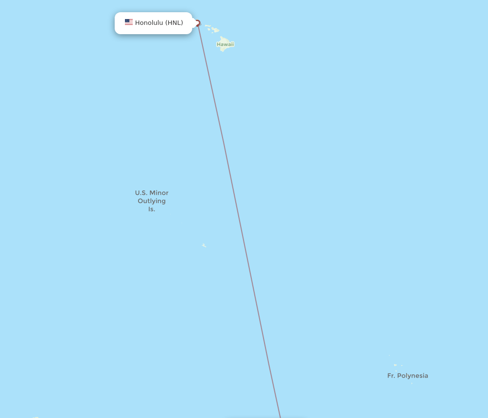 BOB-HNL flight routes