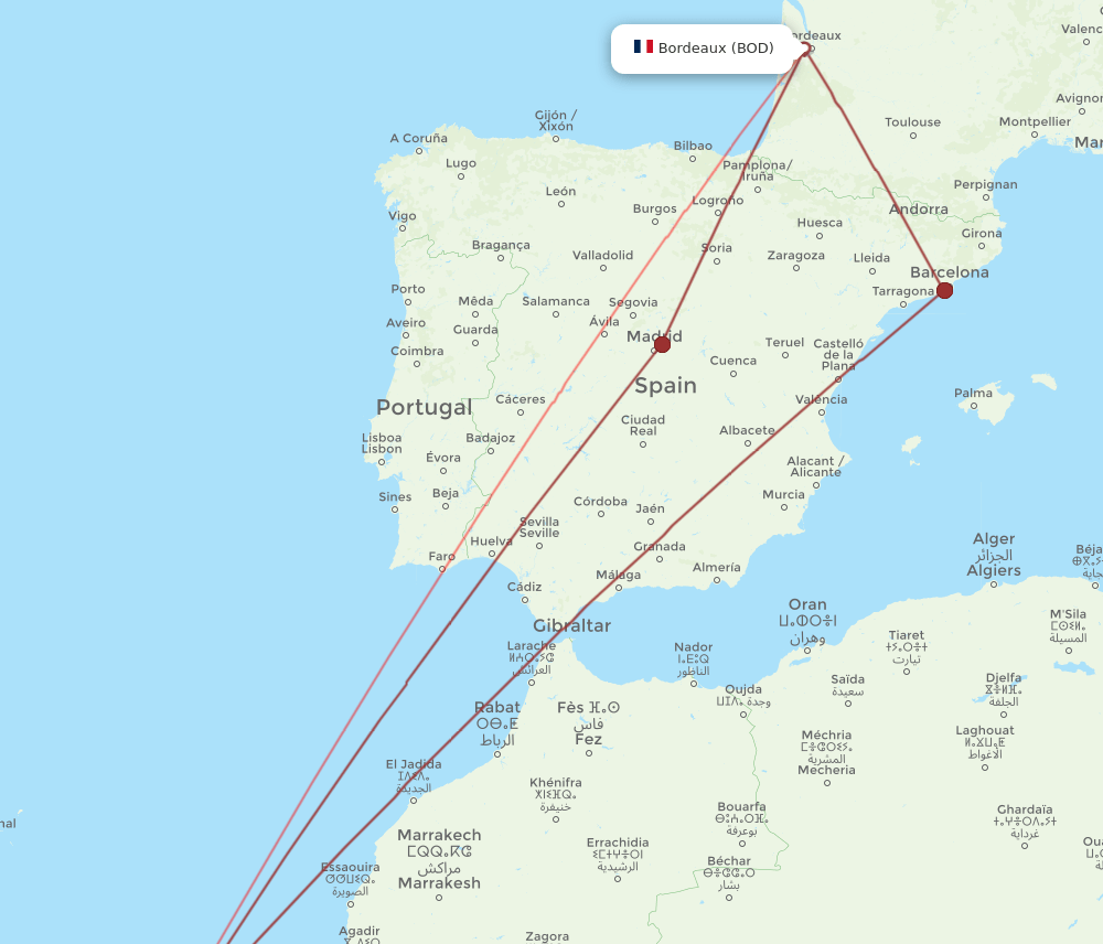 BOD-ACE flight routes